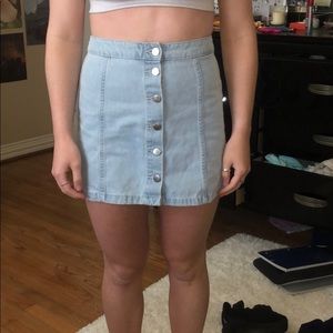 Jean mini skirt